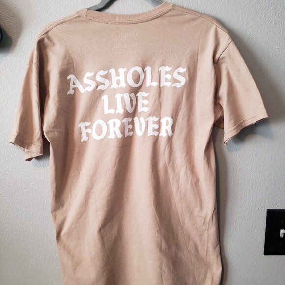 New, without tag, Cream Assholes Live Forever Medium Unisex T-shirt - Picture 3 of 4